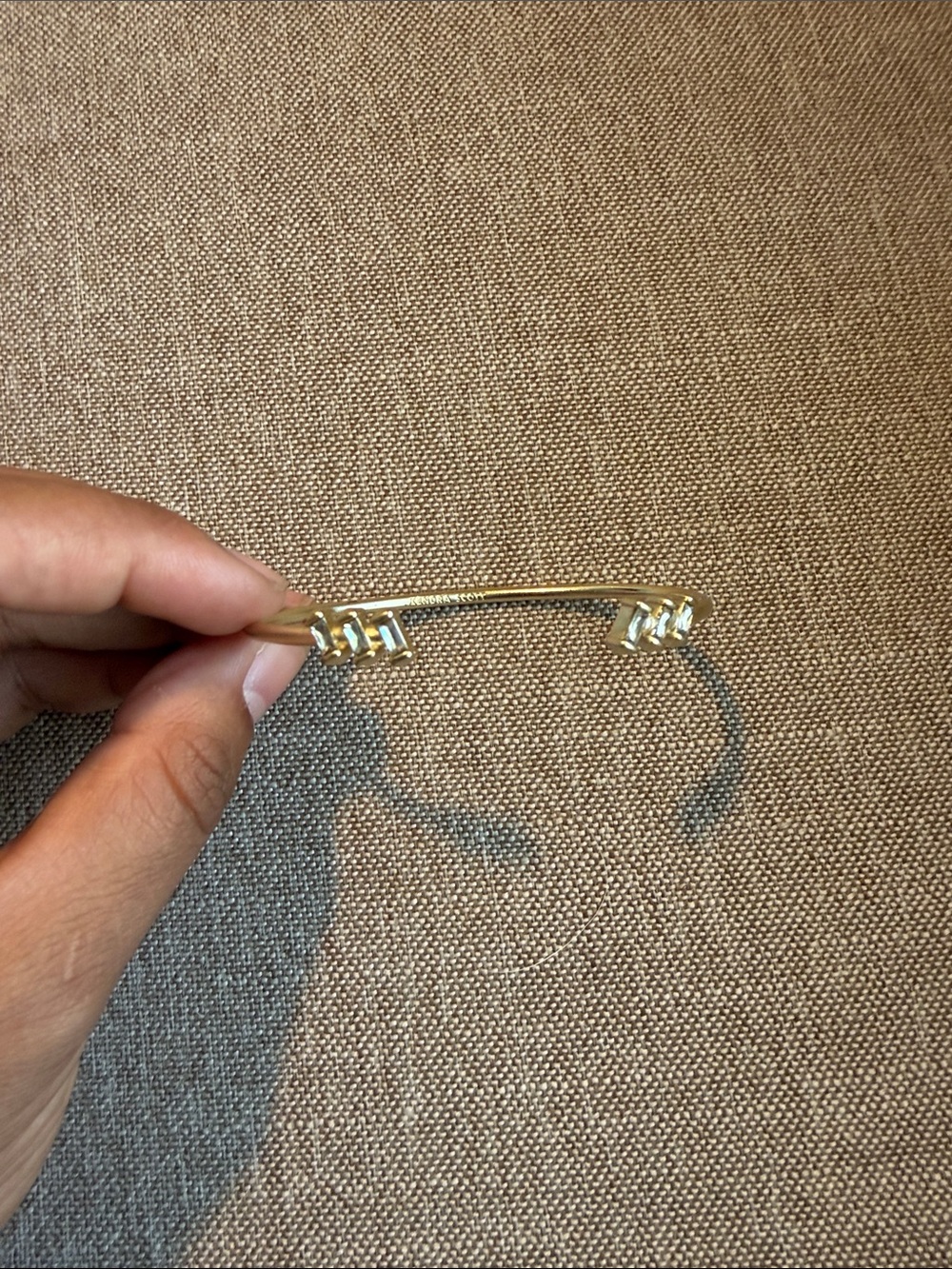 Kendra Scott Gold Open Cuff Bracelet with Pyramid Stud Ends